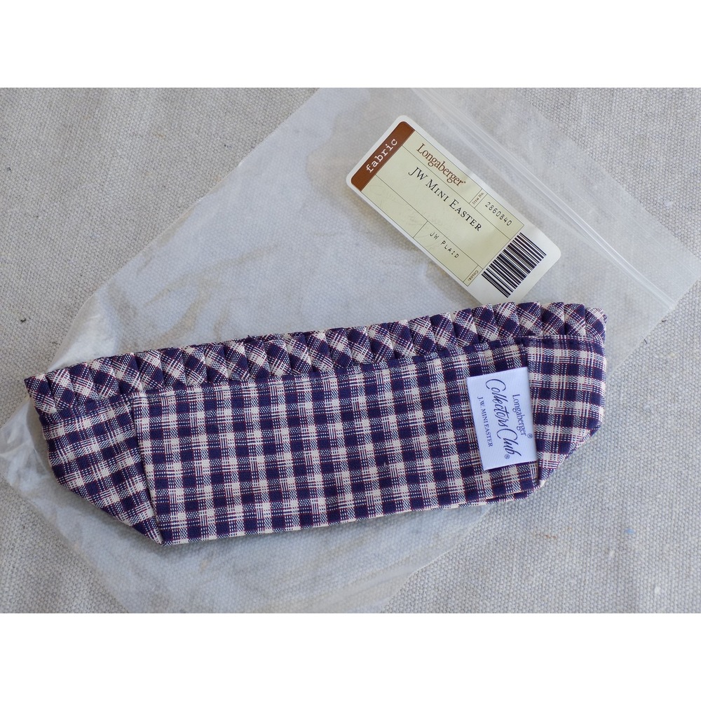 JW Plaid J.W. Mini Easter Basket Liner Longaberger - Picture 2 of 4
